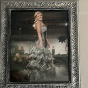 This elegant and stunning gown was worn at the Miss Texas Pageant USA!